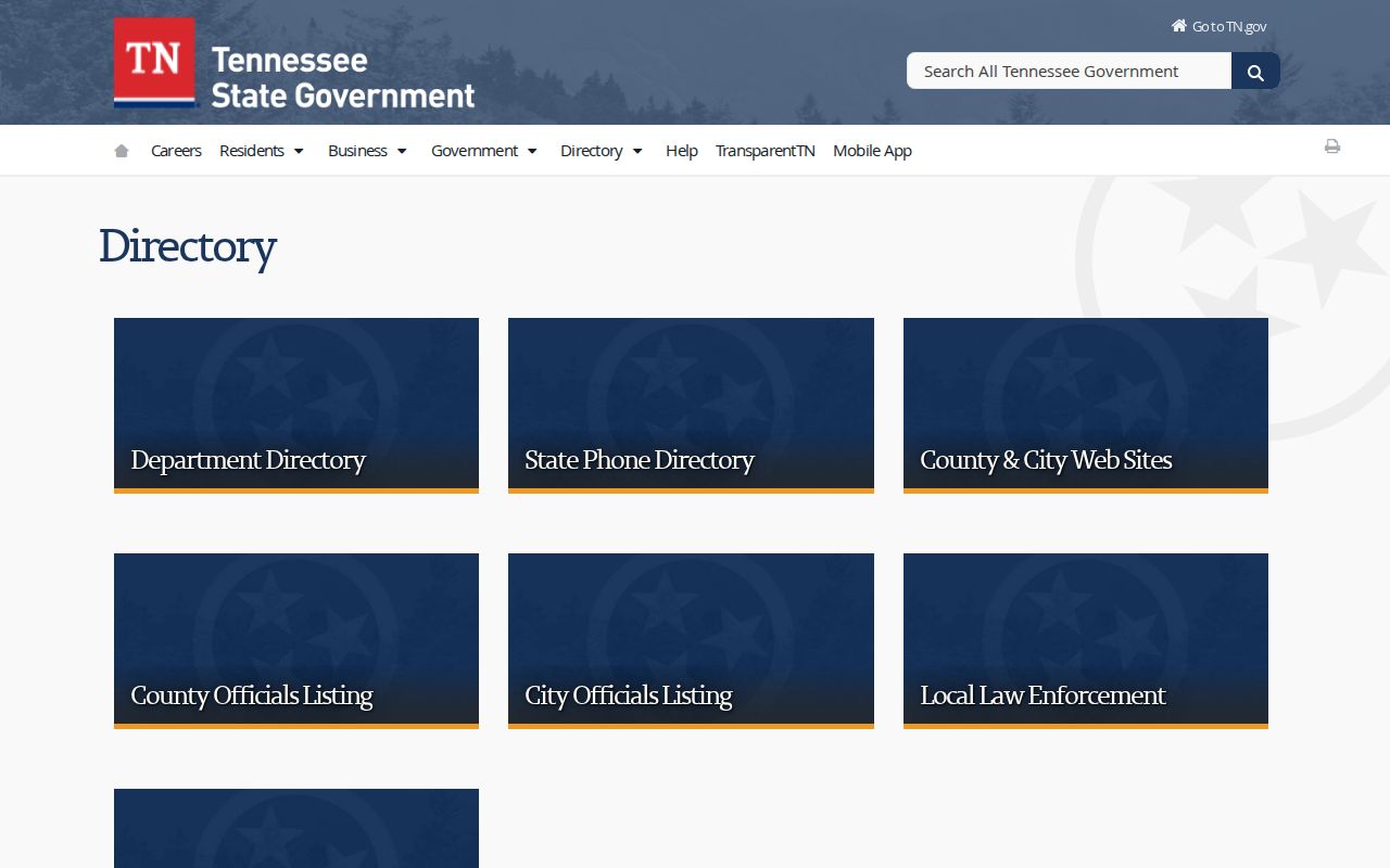 Spring Hill people directories on the Tennessee state contact page